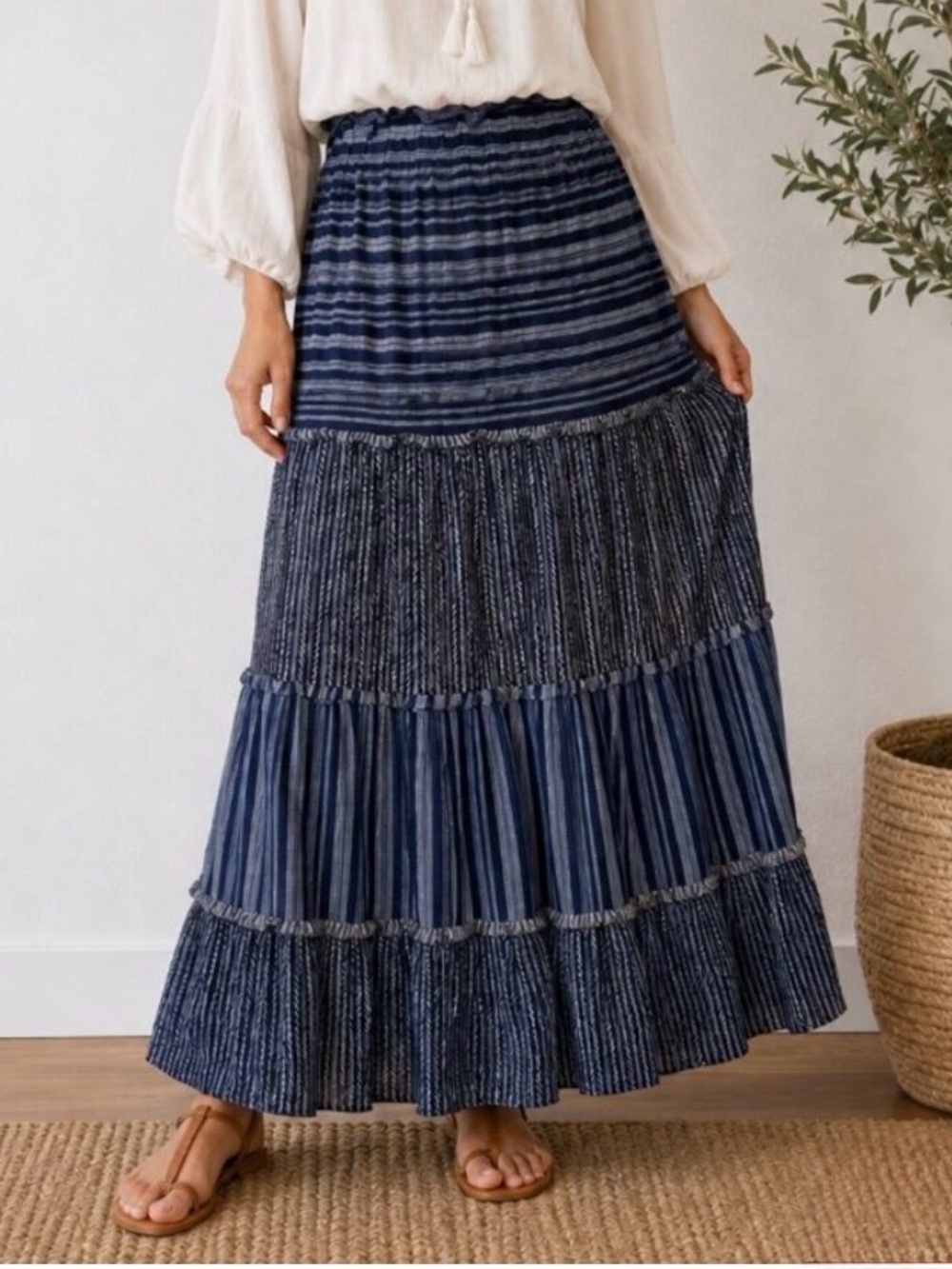 Sundance Meggie Tiered Maxi Skirt